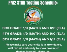  PM2 Star Testing Schedule at Poinciana 